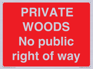 PV12084: PRIVATE WOODS No public right of way