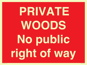 PV12084: PRIVATE WOODS No public right of way