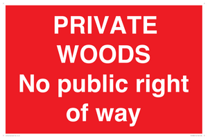 PV12084: PRIVATE WOODS No public right of way