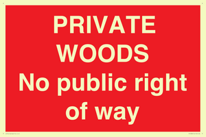 PV12084: PRIVATE WOODS No public right of way