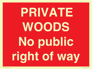 PV12084: PRIVATE WOODS No public right of way