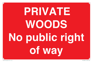 PV12084: PRIVATE WOODS No public right of way