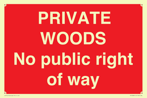 PV12084: PRIVATE WOODS No public right of way