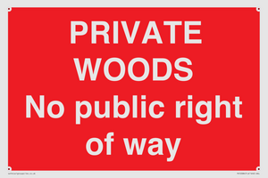 PV12084: PRIVATE WOODS No public right of way