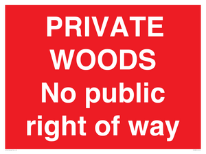PV12084: PRIVATE WOODS No public right of way