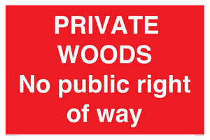 PV12084: PRIVATE WOODS No public right of way
