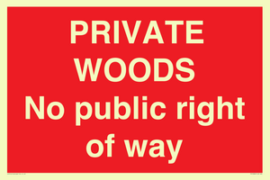 PV12084: PRIVATE WOODS No public right of way