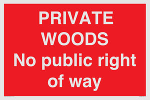 PV12084: PRIVATE WOODS No public right of way