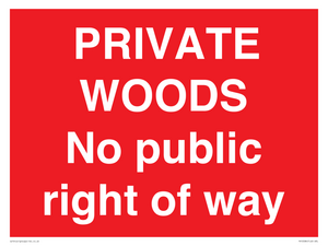 PV12084: PRIVATE WOODS No public right of way