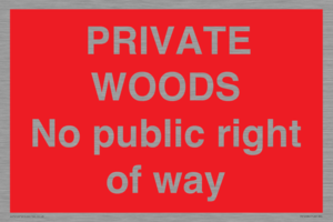 PV12084: PRIVATE WOODS No public right of way