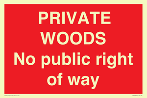 PV12084: PRIVATE WOODS No public right of way