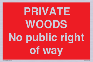 PV12084: PRIVATE WOODS No public right of way