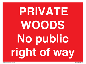 PV12084: PRIVATE WOODS No public right of way