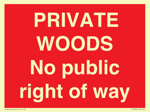 PV12084: PRIVATE WOODS No public right of way