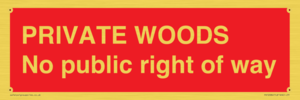PV12084: PRIVATE WOODS No public right of way