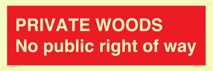 PV12084: PRIVATE WOODS No public right of way