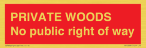 PV12084: PRIVATE WOODS No public right of way