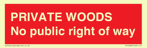 PV12084: PRIVATE WOODS No public right of way