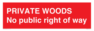 PV12084: PRIVATE WOODS No public right of way