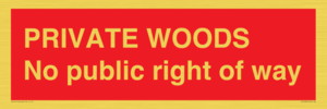 PV12084: PRIVATE WOODS No public right of way