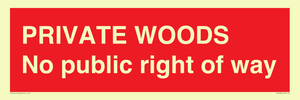 PV12084: PRIVATE WOODS No public right of way