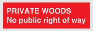 PV12084: PRIVATE WOODS No public right of way
