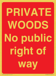 PV12084: PRIVATE WOODS No public right of way