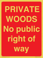 PV12084: PRIVATE WOODS No public right of way