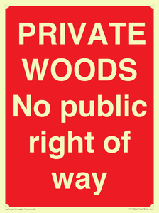 PV12084: PRIVATE WOODS No public right of way
