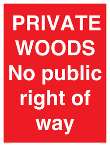 PV12084: PRIVATE WOODS No public right of way