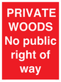 PV12084: PRIVATE WOODS No public right of way