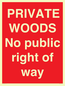 PV12084: PRIVATE WOODS No public right of way