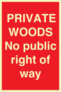 PV12084: PRIVATE WOODS No public right of way