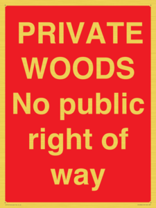 PV12084: PRIVATE WOODS No public right of way