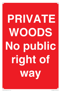 PV12084: PRIVATE WOODS No public right of way