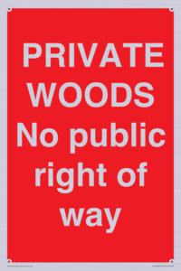 PV12084: PRIVATE WOODS No public right of way