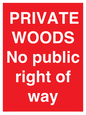PV12084: PRIVATE WOODS No public right of way