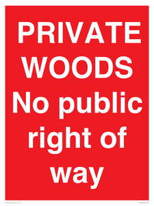 PV12084: PRIVATE WOODS No public right of way