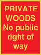 PV12084: PRIVATE WOODS No public right of way