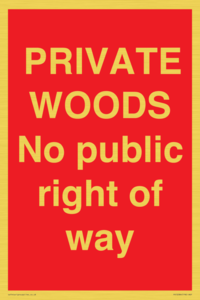 PV12084: PRIVATE WOODS No public right of way