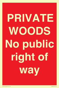PV12084: PRIVATE WOODS No public right of way