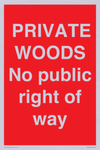 PV12084: PRIVATE WOODS No public right of way