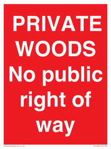 PV12084: PRIVATE WOODS No public right of way