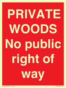 PV12084: PRIVATE WOODS No public right of way