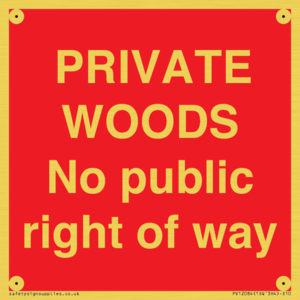 PV12084: PRIVATE WOODS No public right of way