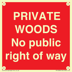 PV12084: PRIVATE WOODS No public right of way