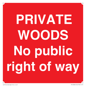 PV12084: PRIVATE WOODS No public right of way