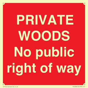 PV12084: PRIVATE WOODS No public right of way