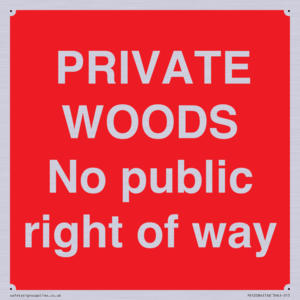 PV12084: PRIVATE WOODS No public right of way