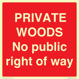 PV12084: PRIVATE WOODS No public right of way